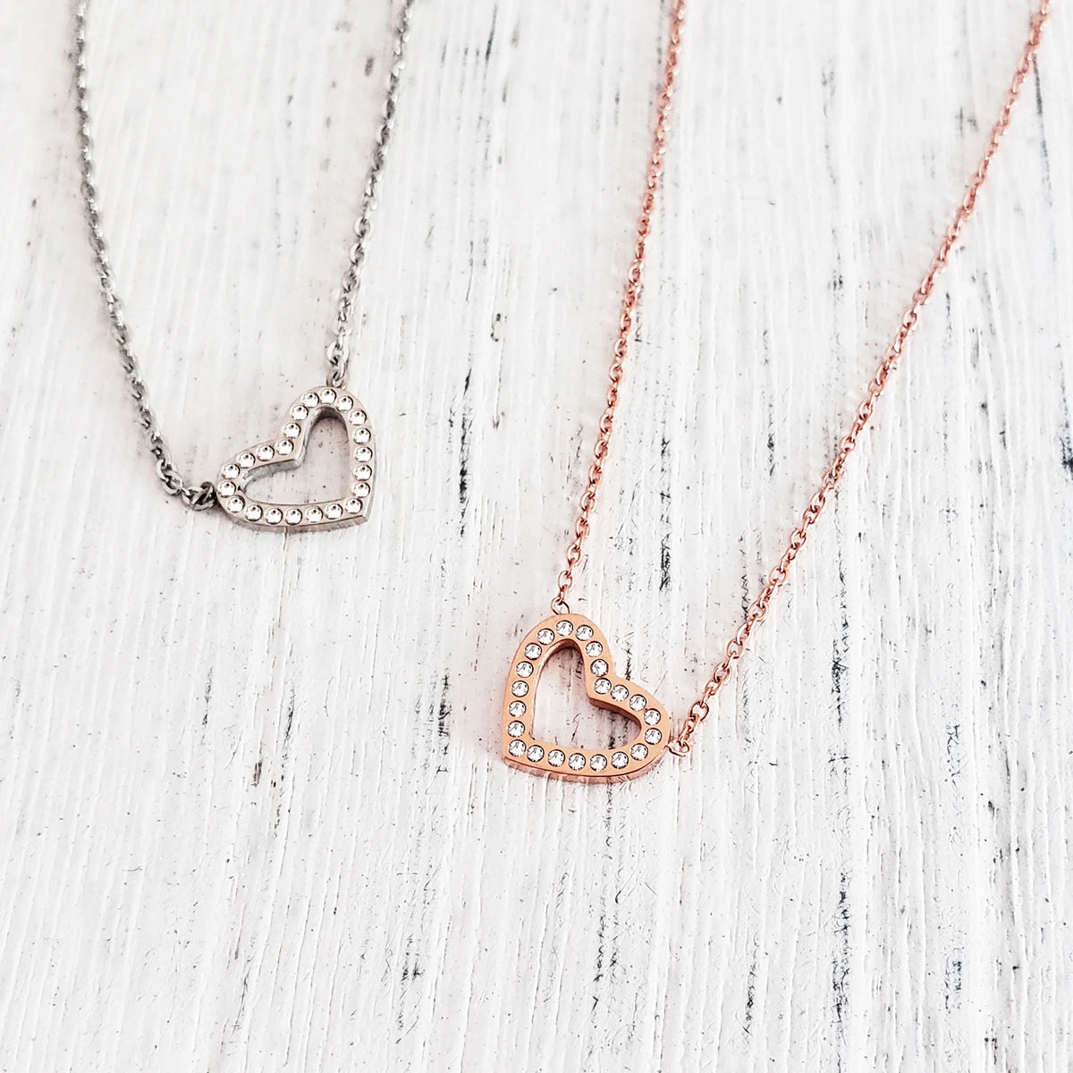 Silver Heart 18" Chain Necklace X713201