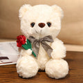 White Plush Roses Teddy Bear Doll G555279