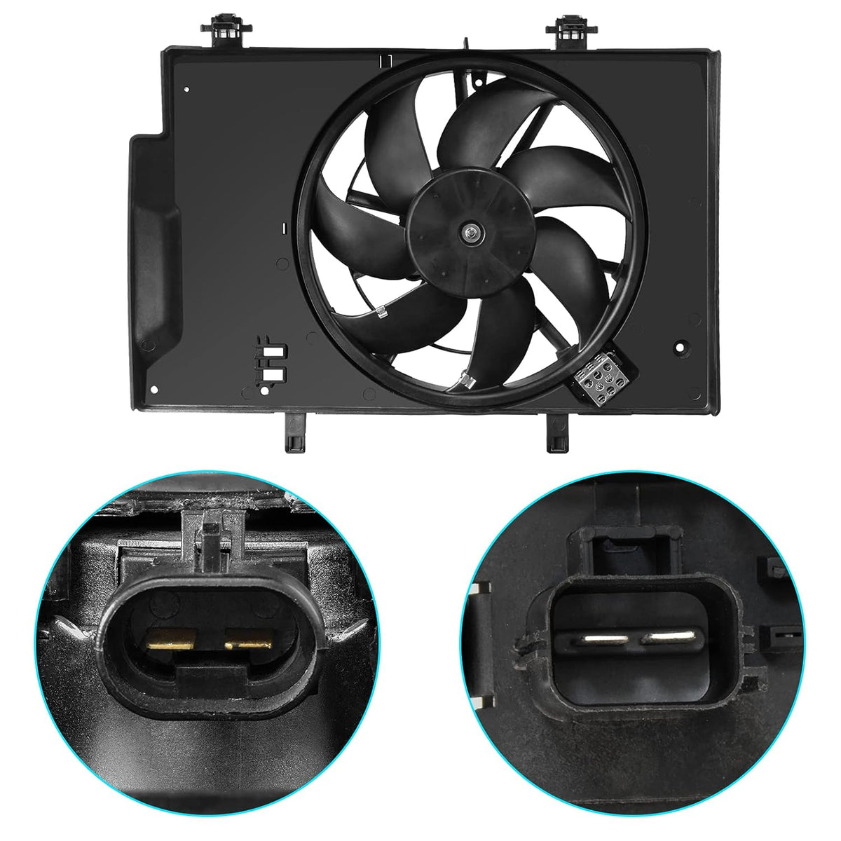 Engine Cooling Fan Assembly for Ford Fiesta 1.6L L4, Pack of 2 F72451