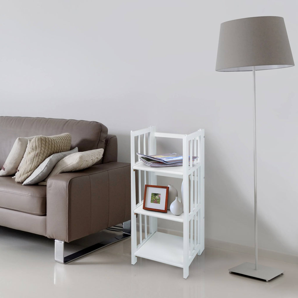 White 3-Shelf Folding Bookcase B4465