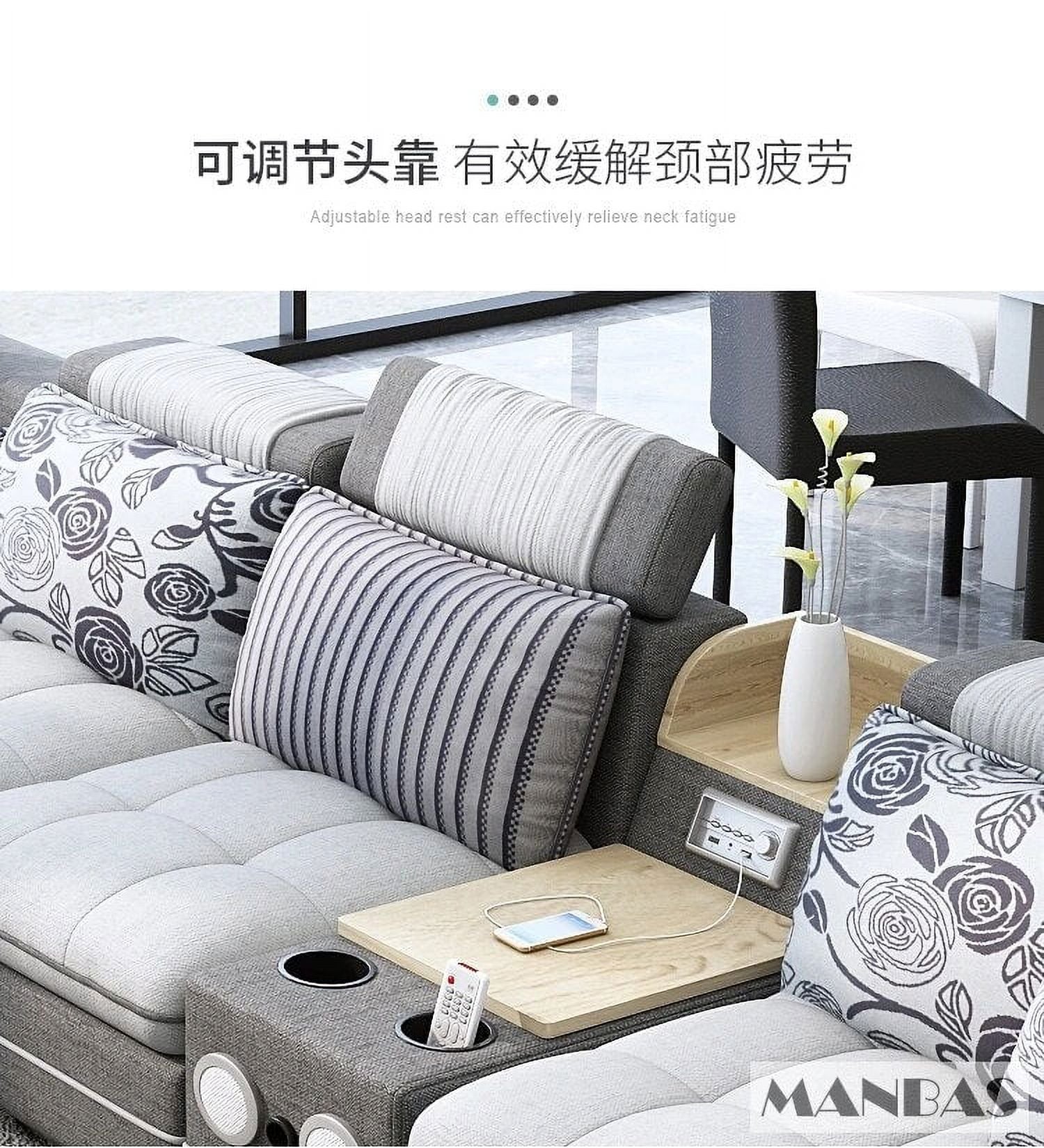 U Shape Corner Fabric Sofa with Bluetooth Speaker G88569