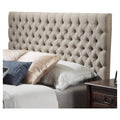King Sand Button Tufted Headboard Y386508