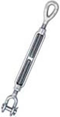 Galvanized Steel Jaw and Eye Turnbuckle, 1-1/2x22 Thread Diameter x 24x22 Take Up, 21400lbs Load Capacity W500