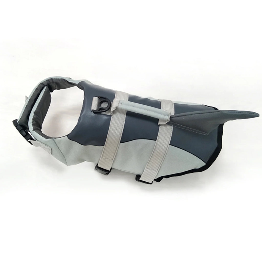 Dog Pet Shark Swimsuit Vest Safety Wear Preserver H993105