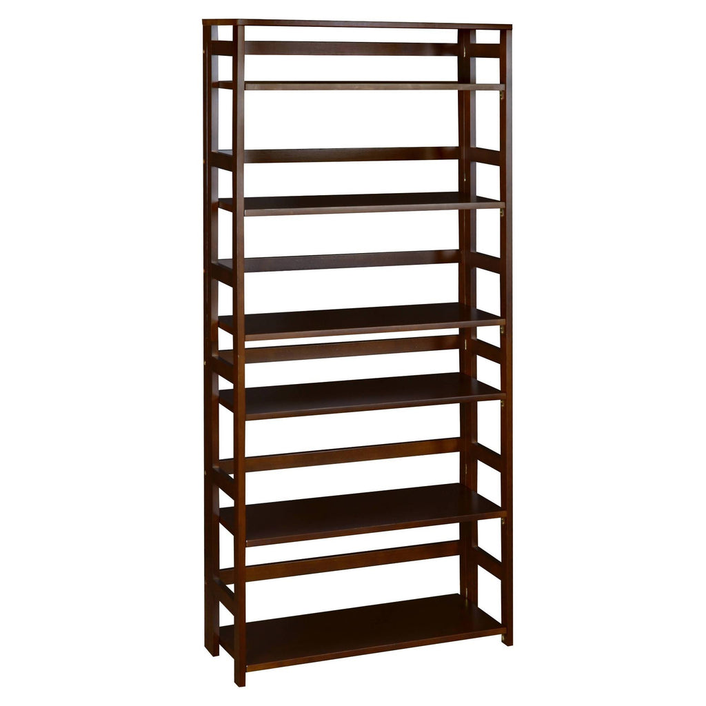 Mocha Walnut Folding Bookcase Z946252