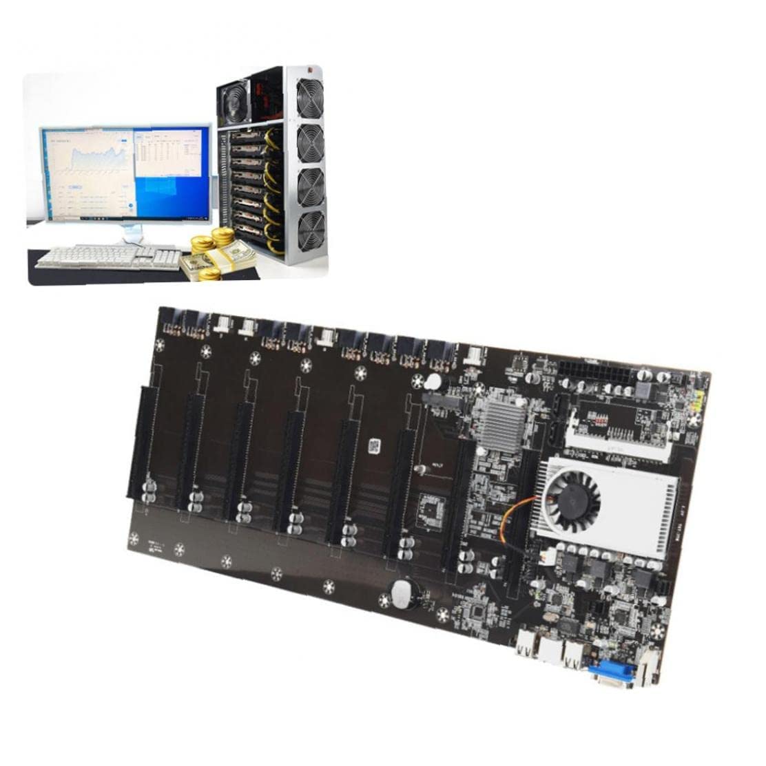 Mining Motherboard with 8 Video Card Slots Q4431