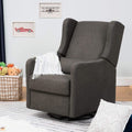 Reclining Glider, 300 lb Weight Capacity, Polyester Charcoal D918527