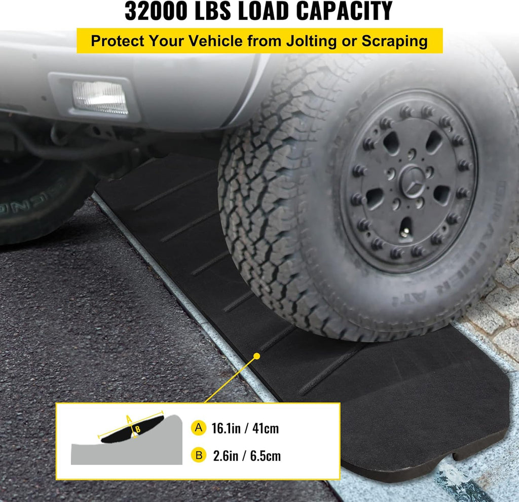 4 Pack Heavy Duty Rubber Curb Ramp Set L273103