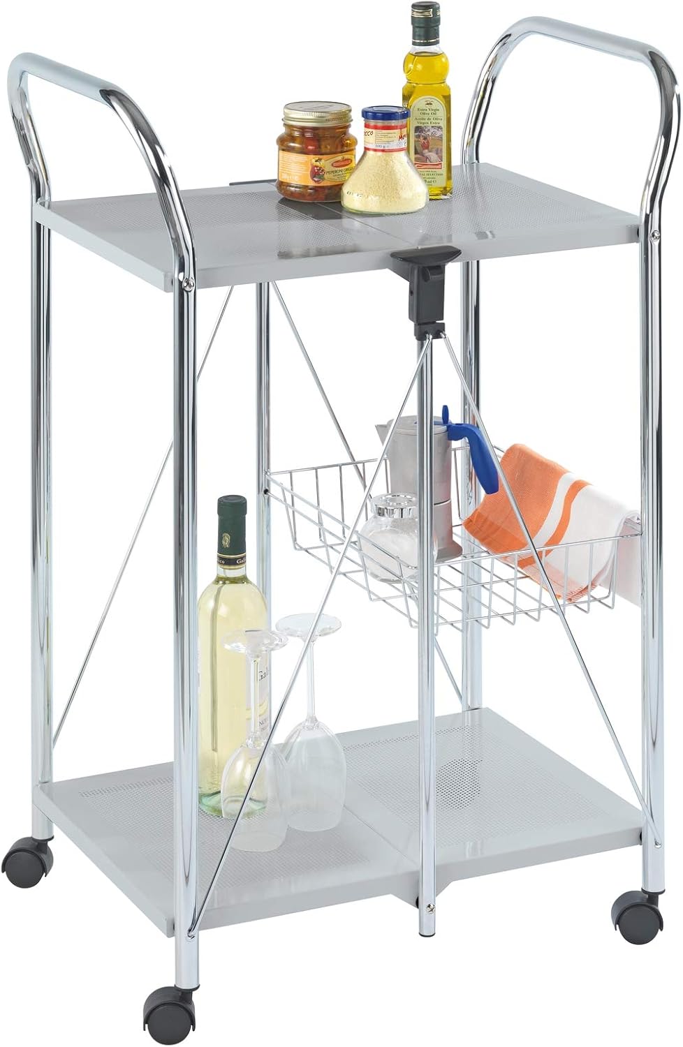 3 Tier Rolling Metal Cart E352