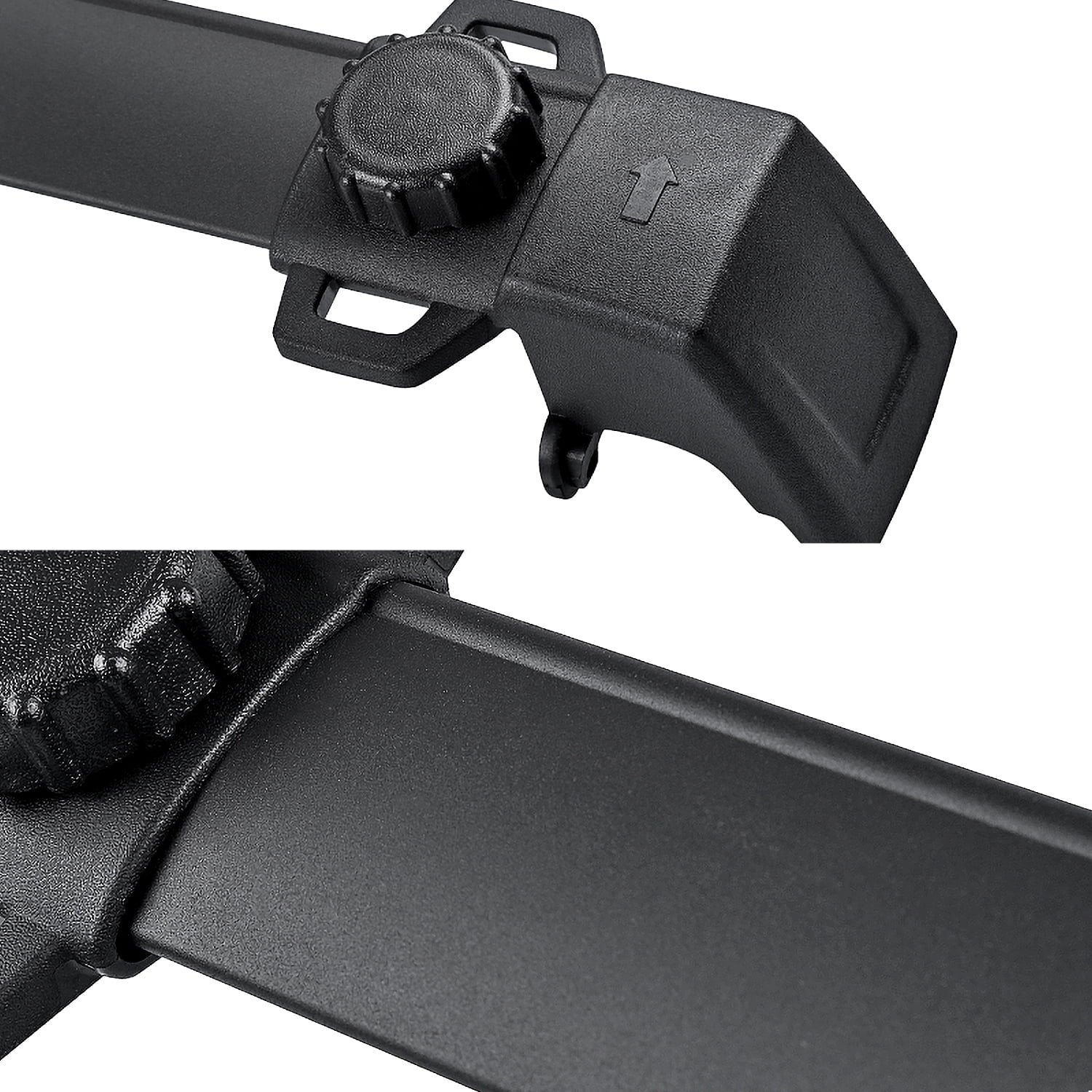 Black Aluminum Adjustable Cargo Rail Cross Bar Roof Rack D4381