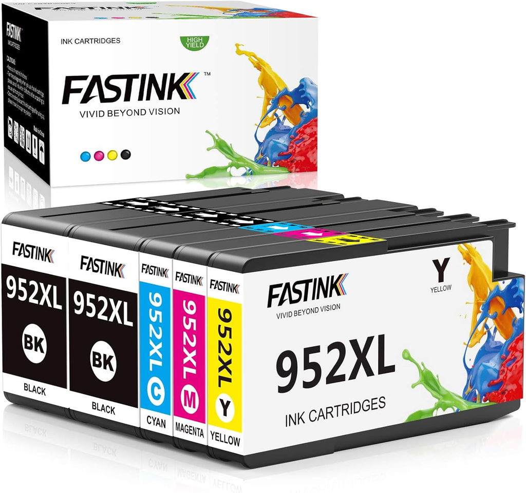 Compatible Ink Cartridge for HP 952 XL Printers (2 Black 1 Cyan 1 Magenta 1 Yellow) A977431