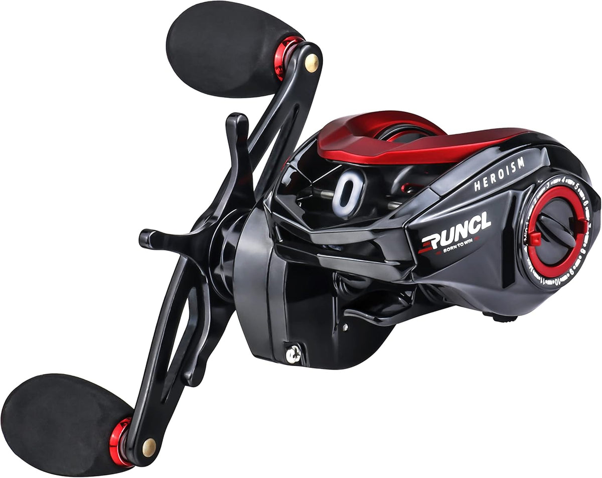 17.64LB Carbon Fiber Baitcasting Reels, 7.3:1 Gear Ratio, 7+1 BB, Pack of 2 Y668