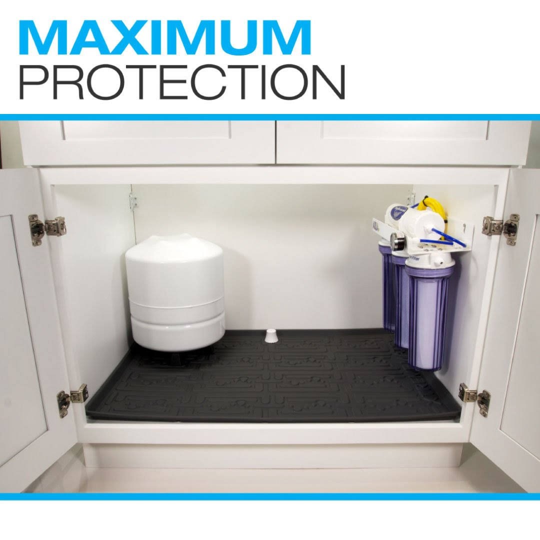 37 x 22 inch Grey Under Sink Kitchen Cabinet Mat L37027