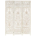 Solid Mango Wood 3-Panel Room Divider U27745