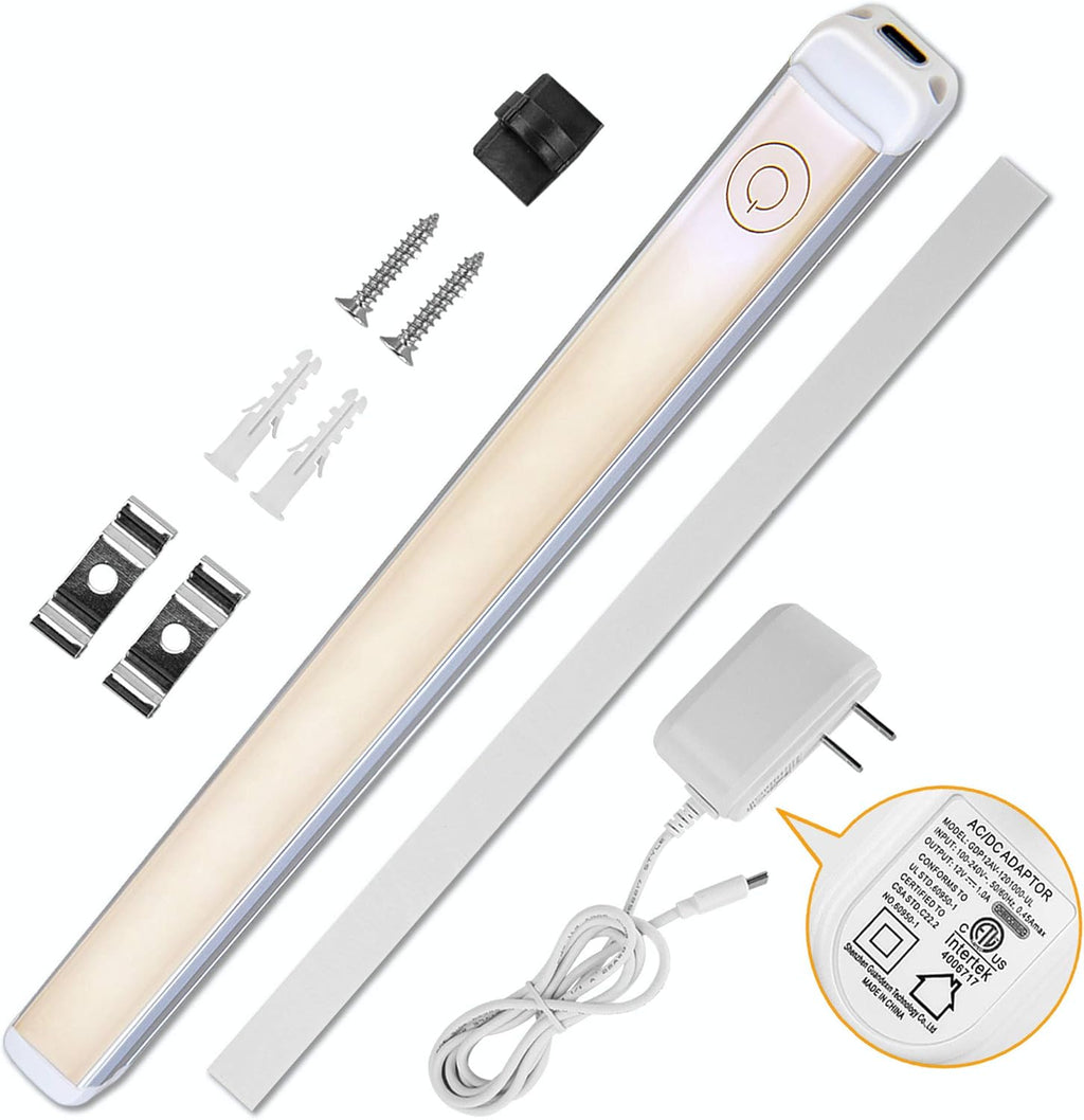 Warm White 2700K Touch Dimmable Under Cabinet LED Light Bar Kit, 3 Bars F713466