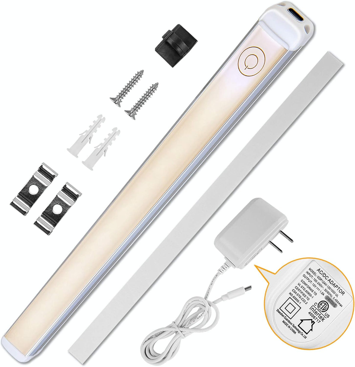 Warm White 2700K Touch Dimmable Under Cabinet LED Light Bar Kit, 3 Bars F713466