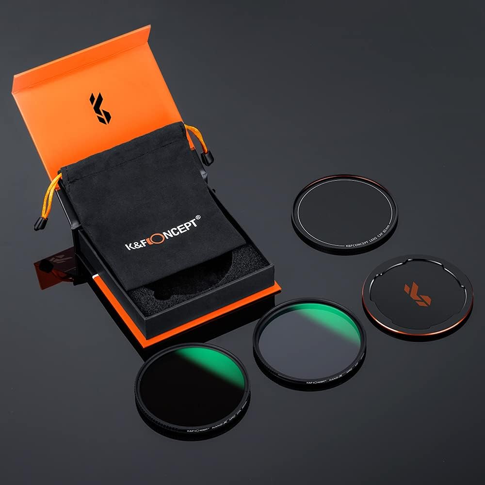 77mm Circular Polarizer & MC UV Filter Kit (2 pcs) with Lens Cap, Multi-Layer Coatings X211978