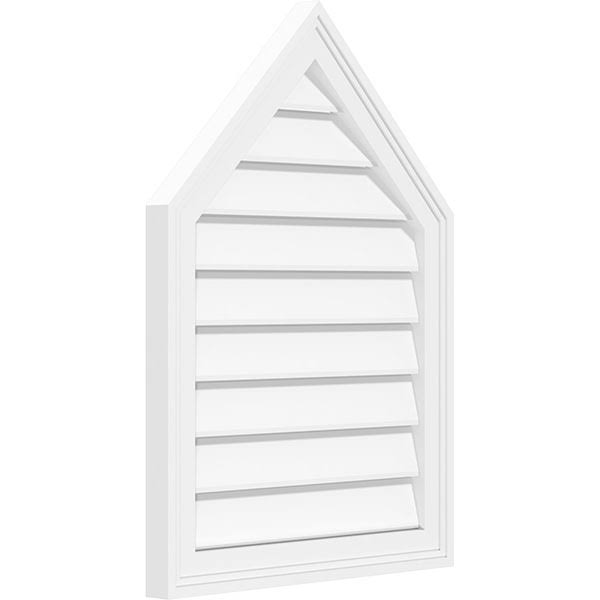 Peaked Top Surface Mount PVC Gable Vent X84511