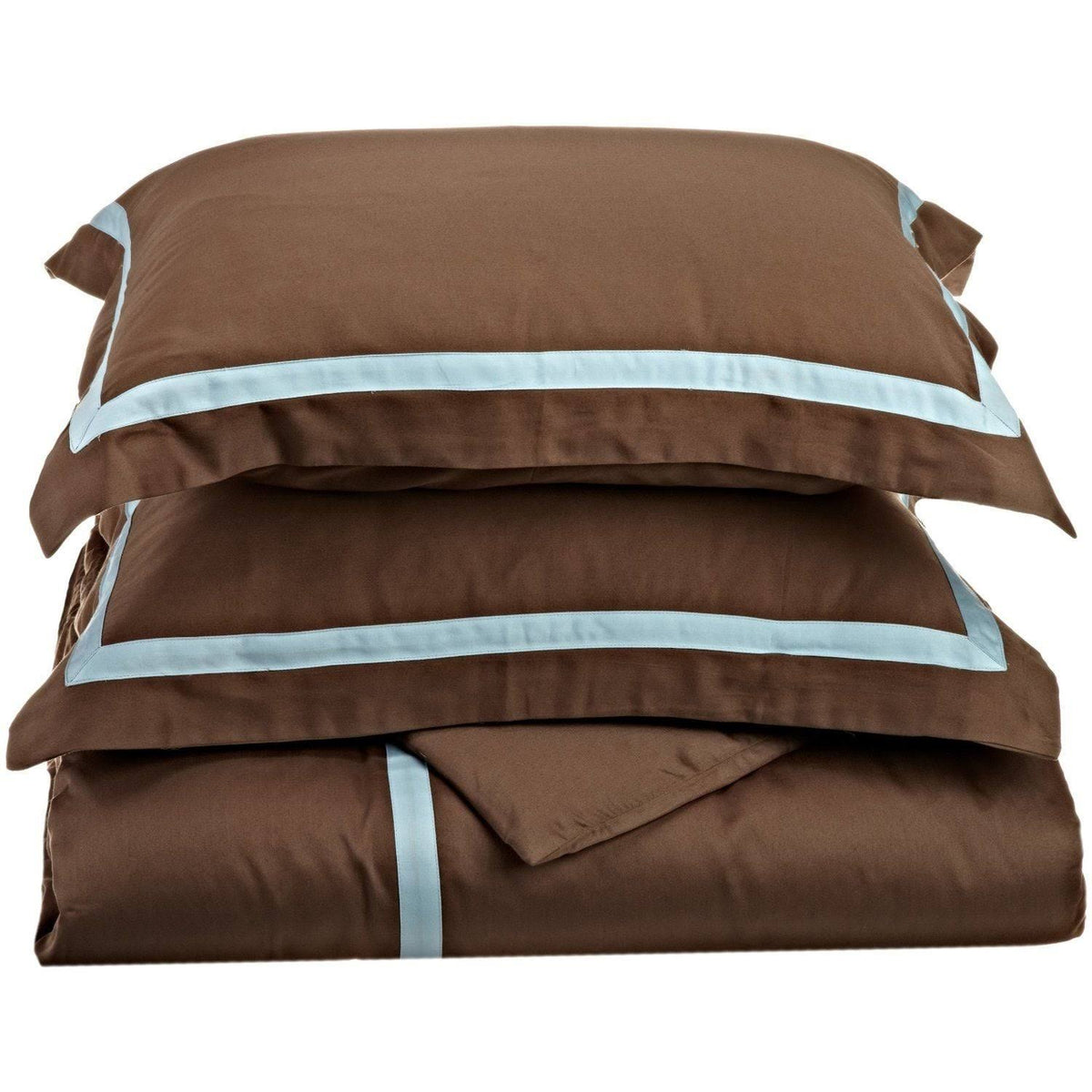 300 Thread Count Cotton Sateen Duvet Cover Set, Twin-XL, Blue E9985