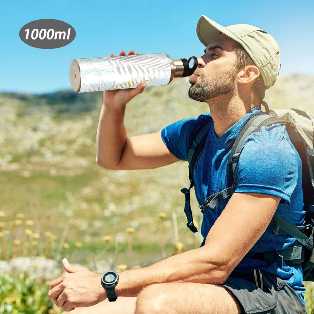 Stainless Steel Insulated Water Bottle with Straw Lid F89515