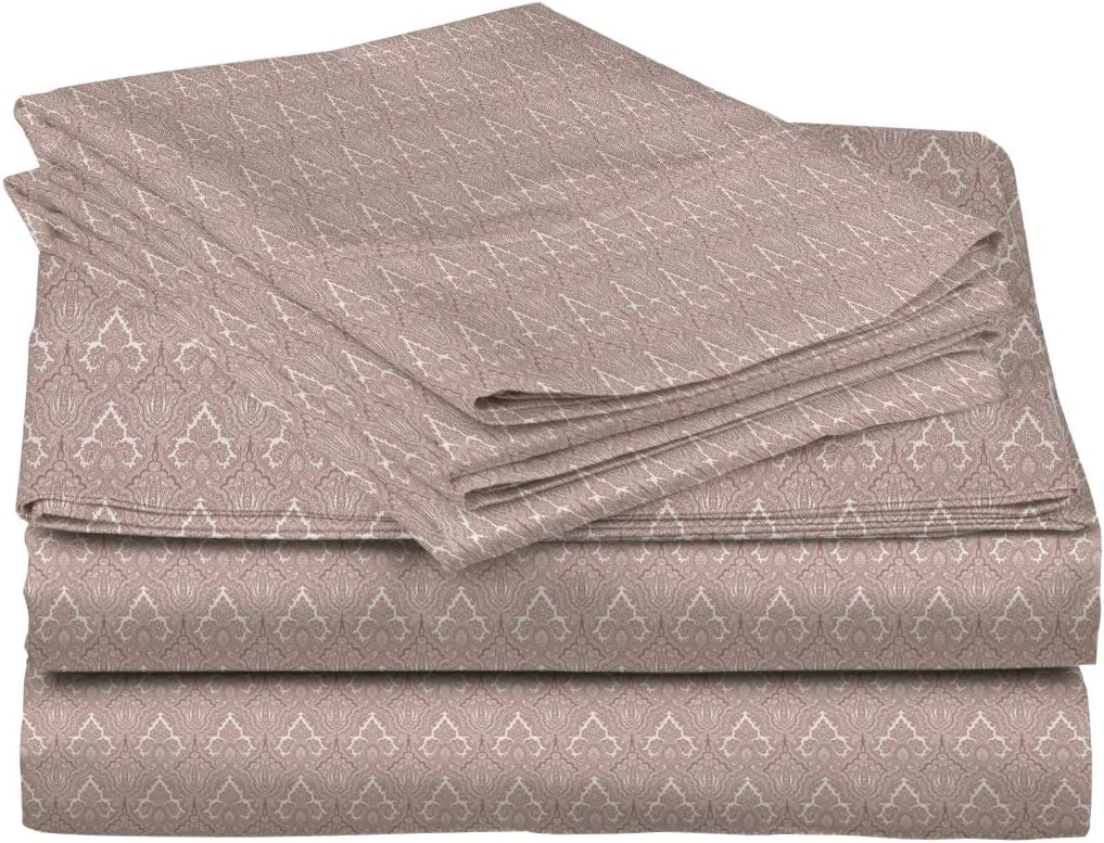Blush 100% Egyptian Cotton Sateen Sheet Set, California King, 4Pc I26662