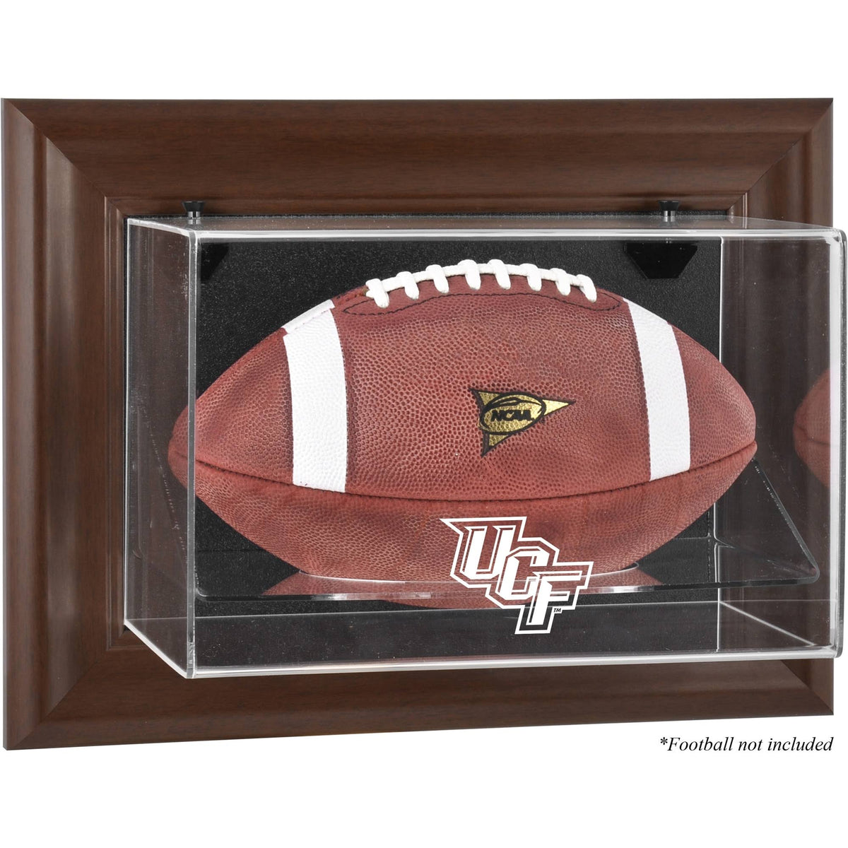 Brown Framed Wall-Mountable Football Display Case V23336