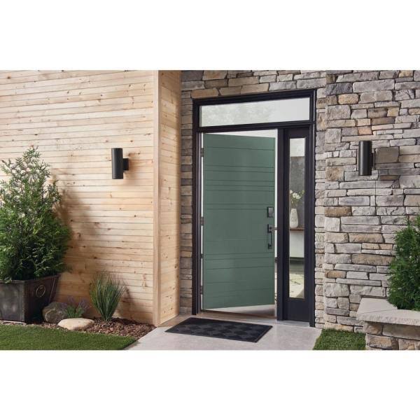 Matte Black Smart WiFi Door Lock with Alarm and Lever Handleset M415820