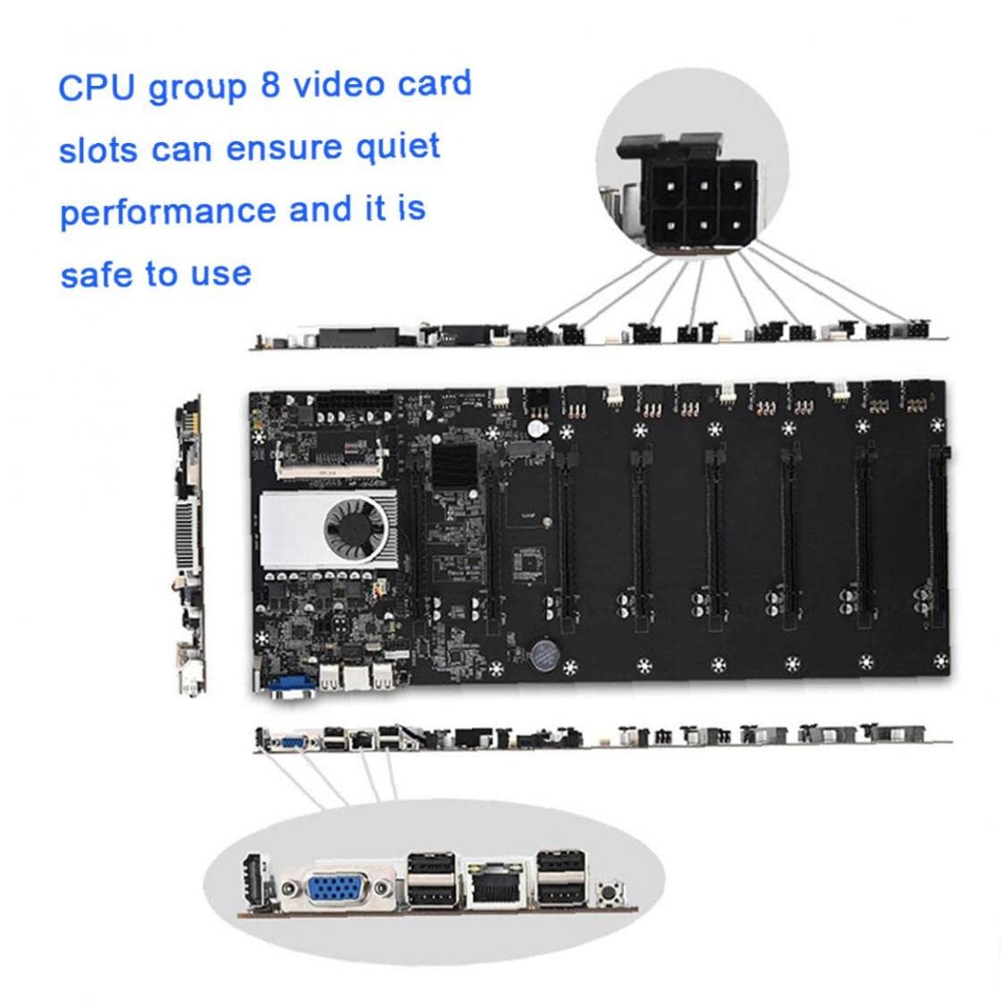 Mining Motherboard with 8 Video Card Slots Q4431
