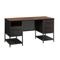 Black and Vintage Oak Executive Desk I92756