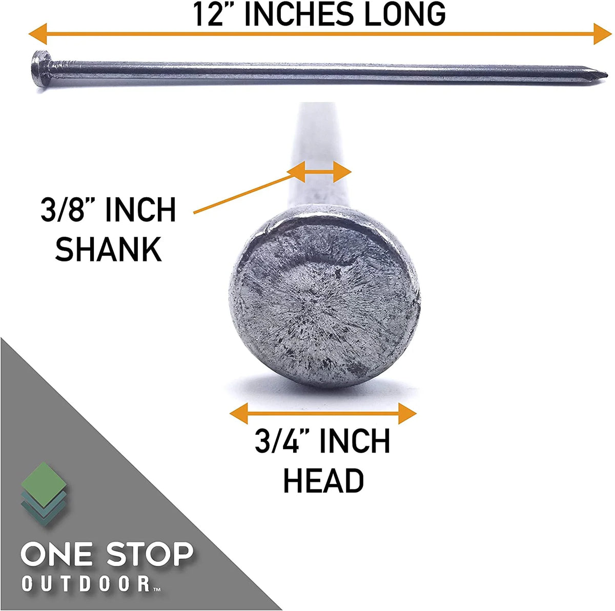 25-Pack Round Metal Landscape Edging Stake, 12-Inch Length E769271