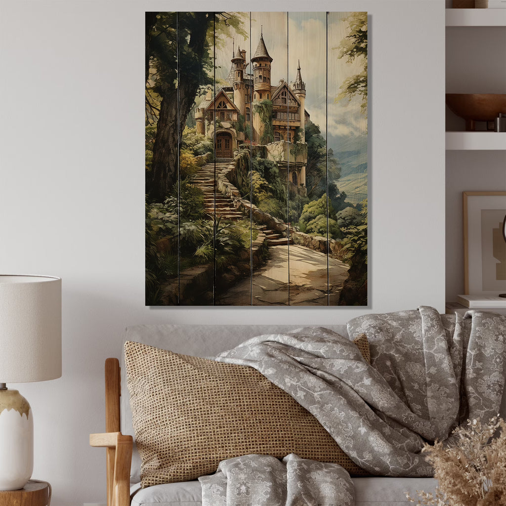 Rustic Wall Art Print on Natural Pine Wood X241