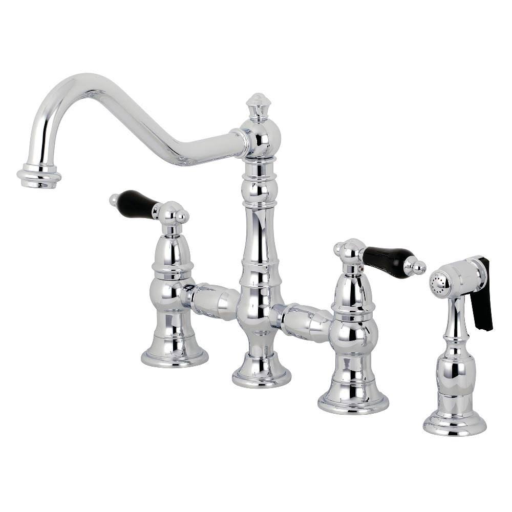 Polished Chrome Kitchen Faucet with Brass Sprayer M4402