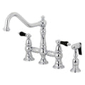 Polished Chrome Kitchen Faucet with Brass Sprayer M4402