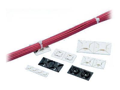 White ABS Plastic Cable Tie Mounts P166