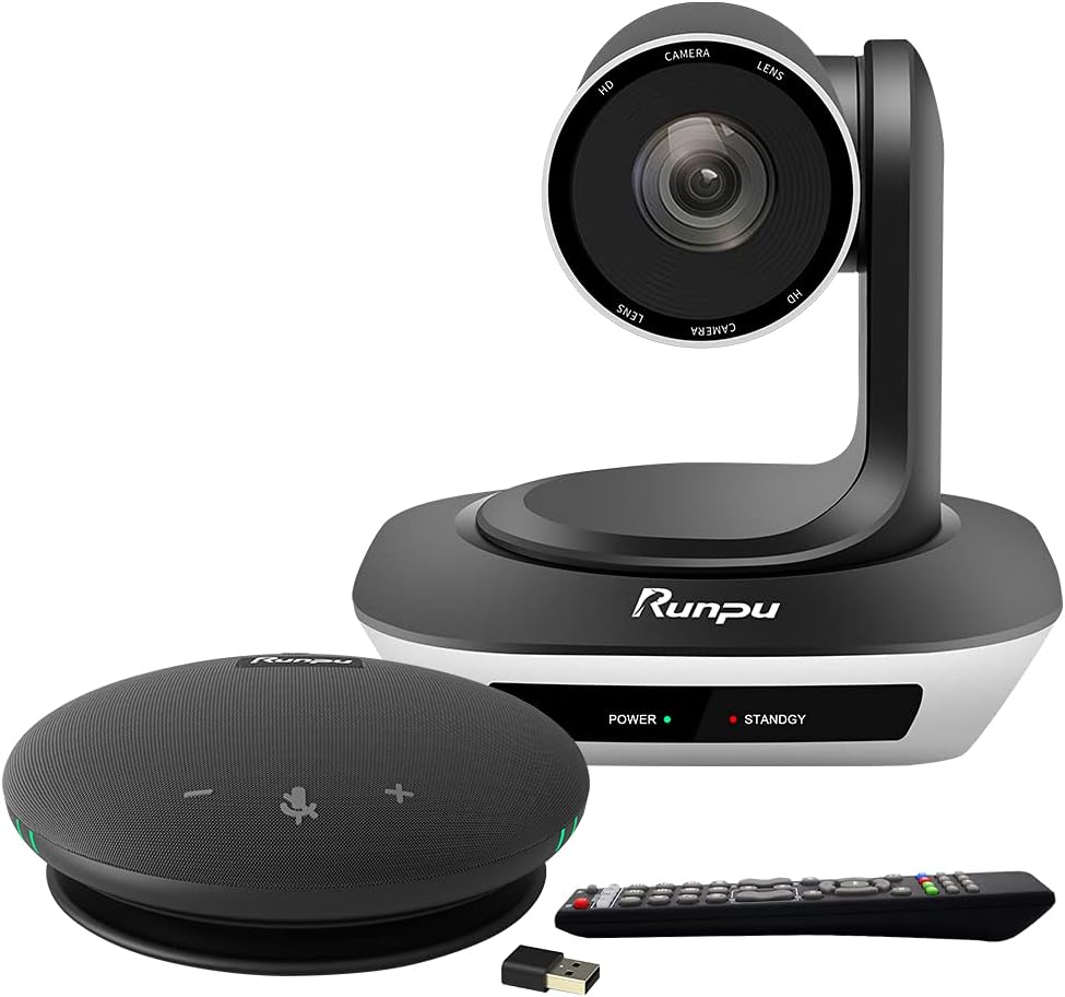 HD1080P PTZ Conference Room Camera and Wireless Bluetooth USB Conference Microphone and Speaker H541