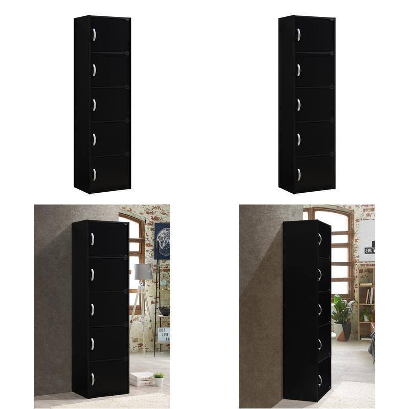 5 Door Black Cabinet V76378