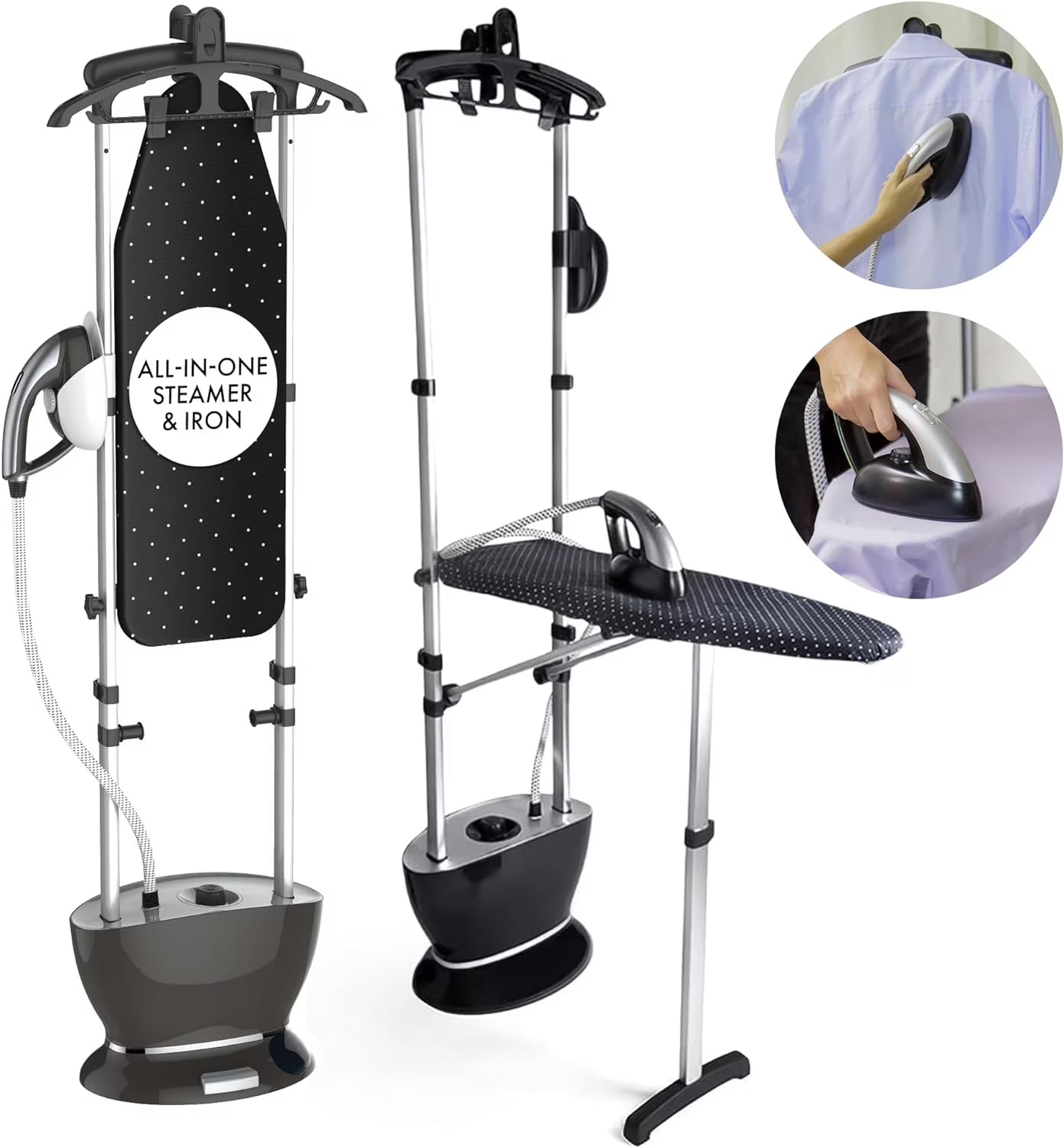 All-in-One Garment Steamer & Clothes Iron with Ironing Board & Hanger F811631