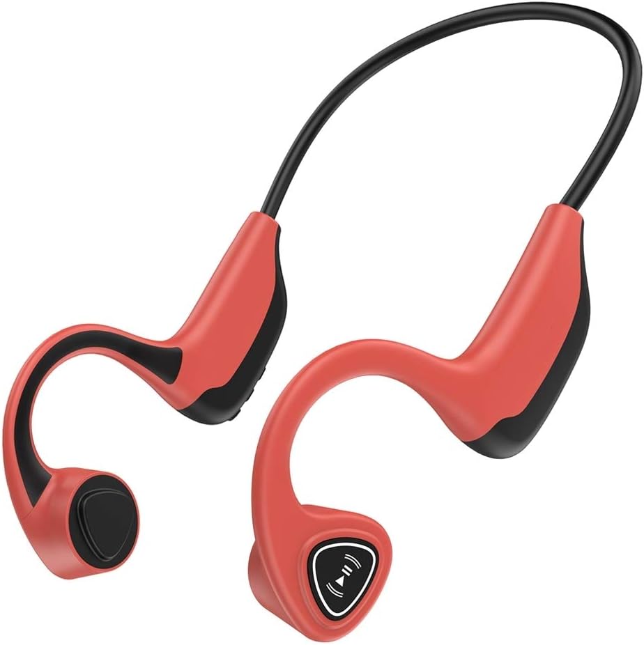 Bone Conduction Open Ear Sweatproof Sports Headphones with Bluetooth, Built-in Mic, Blue, Pack of 2 Q75696