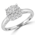 0.25 CTW Round Diamond Cluster Engagement Ring in 10K White Gold H61856