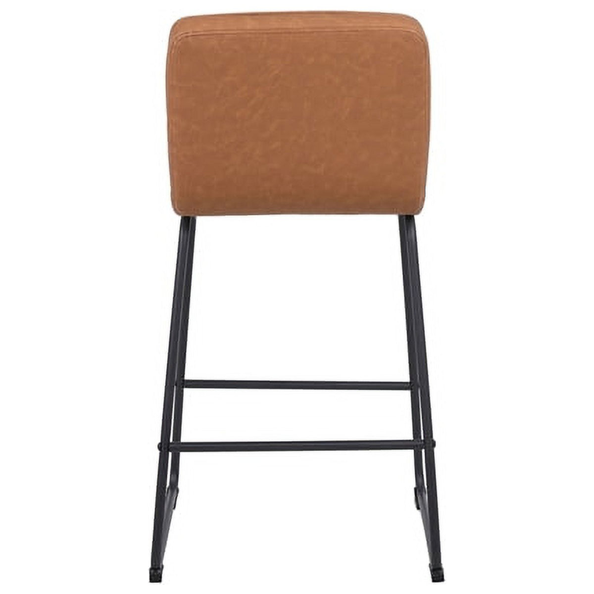 Faux Leather Counter Stool in Camel (Set of 3) C577709