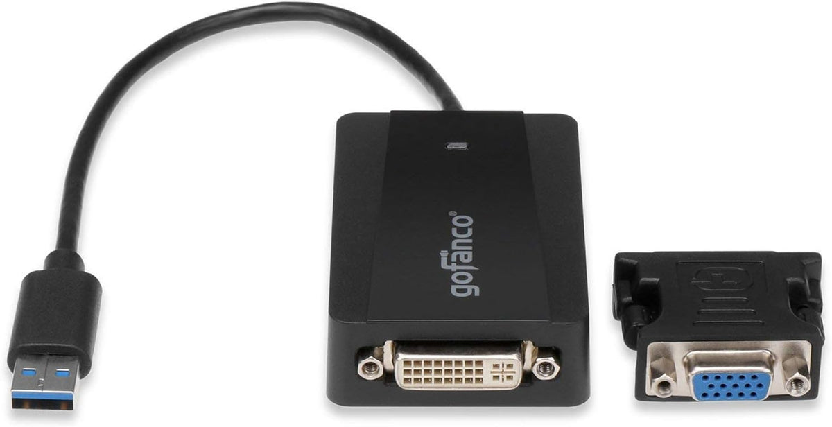 USB 3.0 to DVI or VGA Video Graphics Card Adapter for Multiple Monitors Up to 2048x1152 L18437