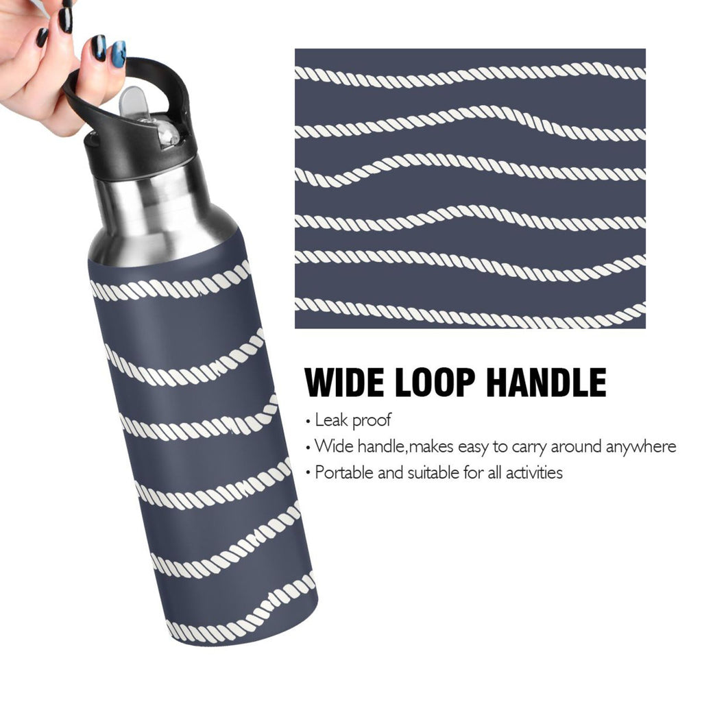 20 OZ Stainless Steel Vacuum Insulated Water Bottle with Straw Lid D81794