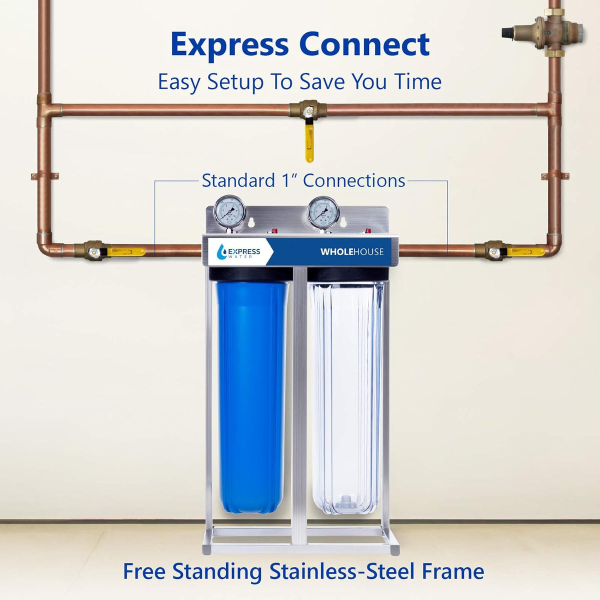 2 Stage Whole House Water Filter with Sediment and Carbon Filter Y916