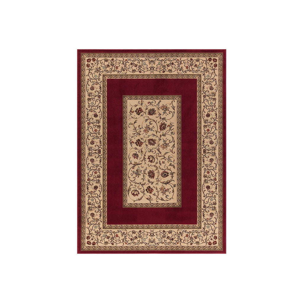 Ankara Floral Border Red Rug Y652444