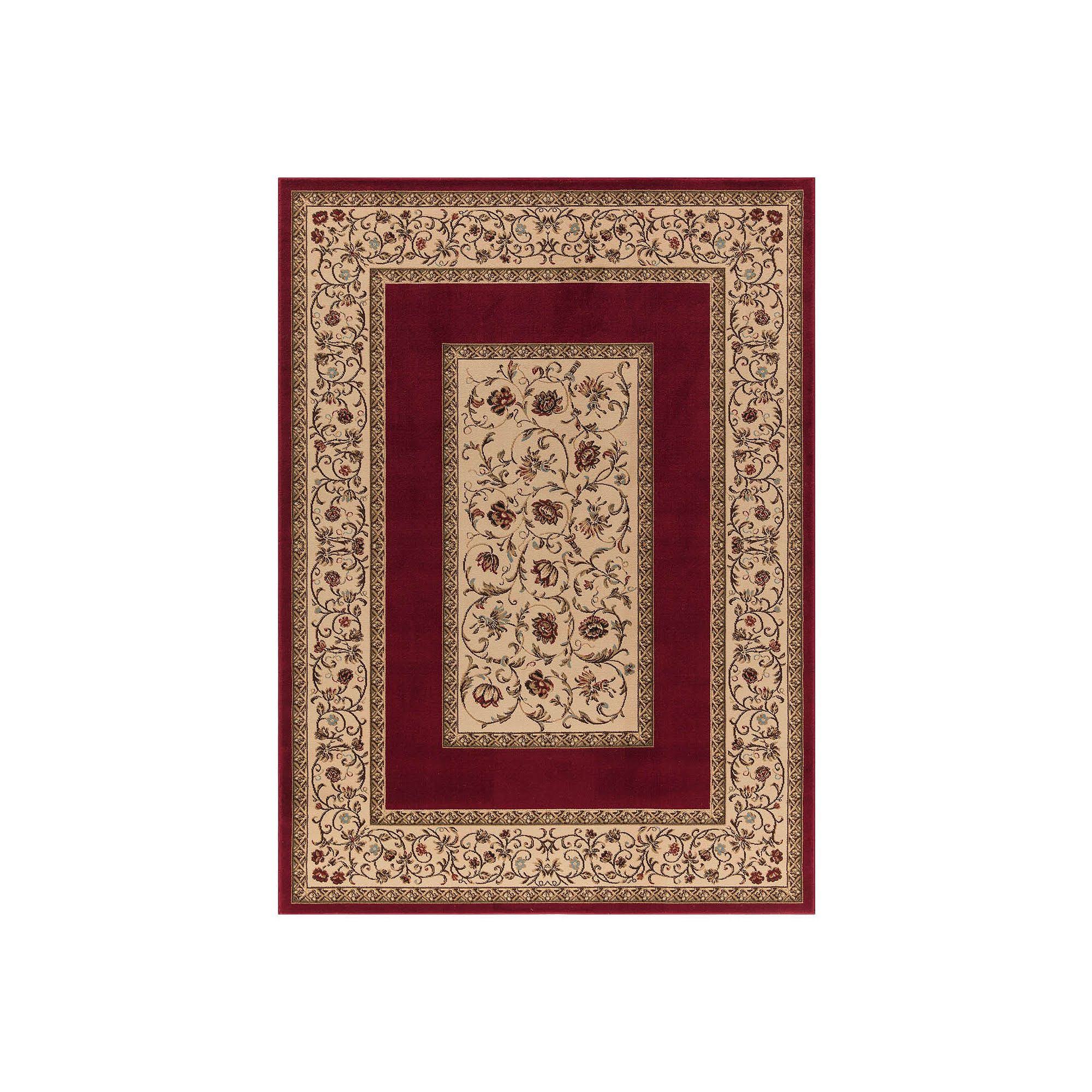 Ankara Floral Border Red Rug Y652444