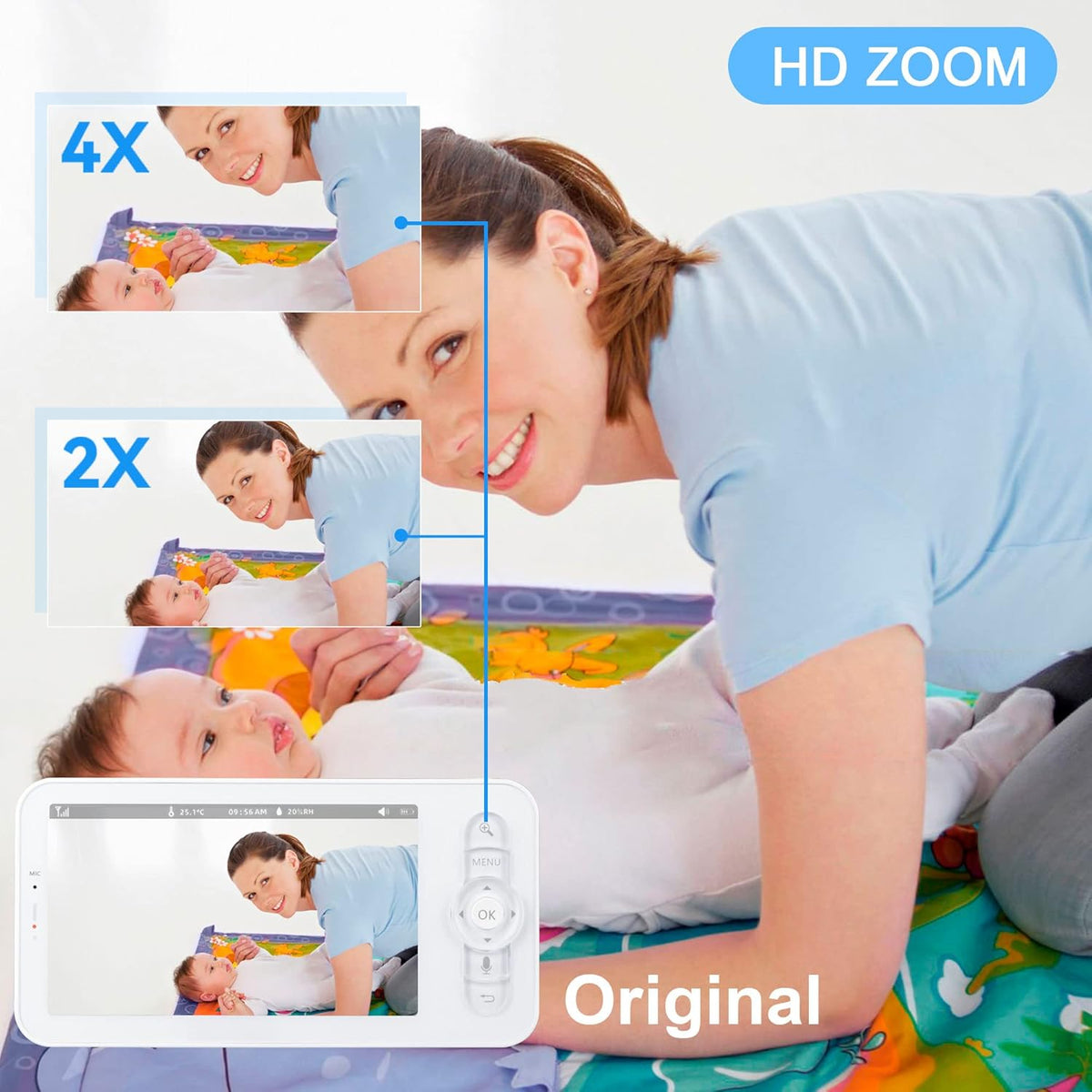 1080p WiFi Baby Monitor with App and Screen I3267