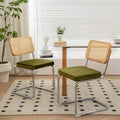 Black Upholstered Dining Chairs Set of 2 with Chrome Legs H96066
