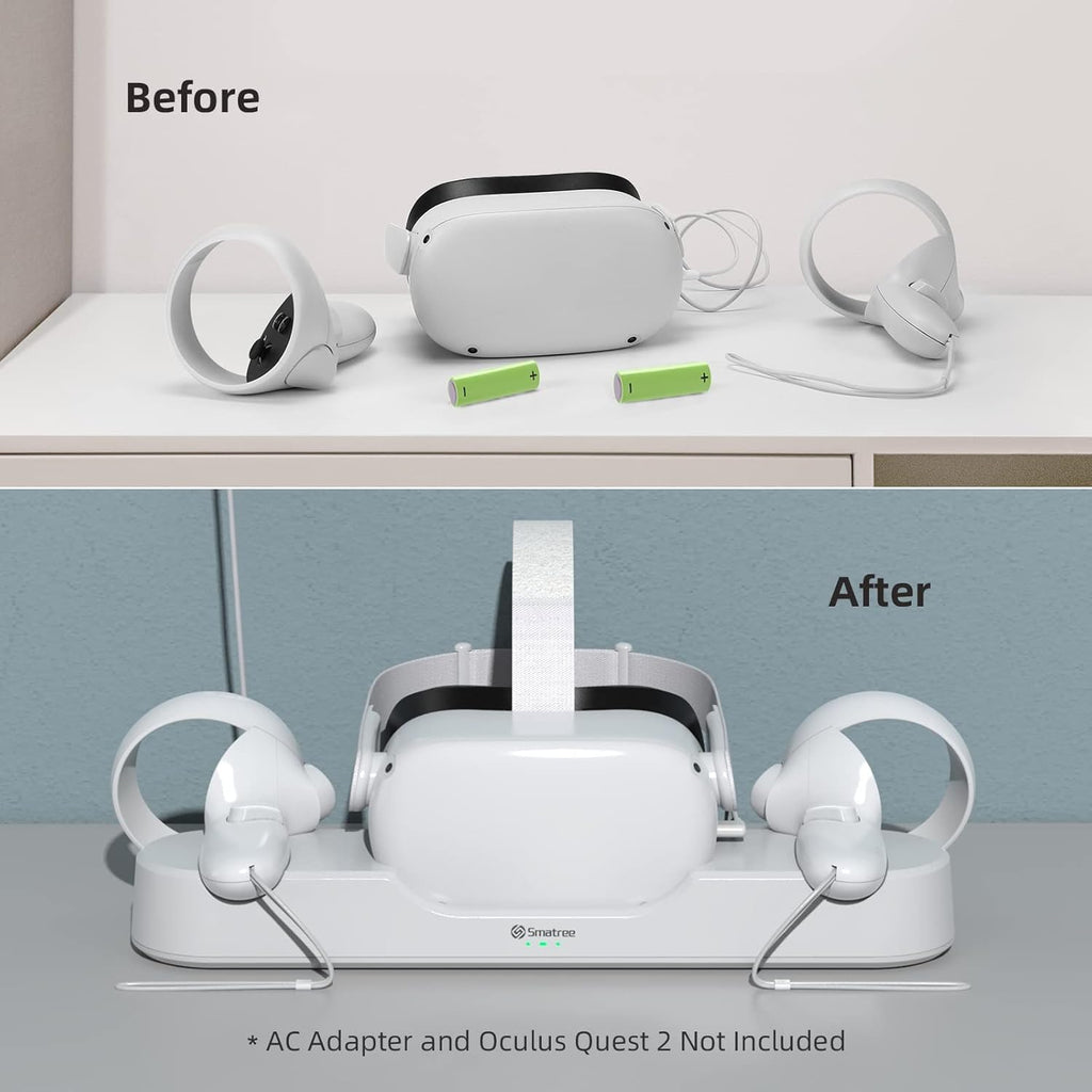 Oculus Quest 2 Charging Dock with 2 Rechargeable Controller Batteries A967