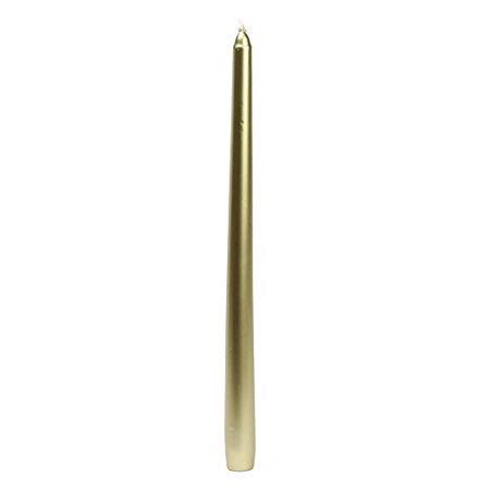 144-Piece 12 inch Metallic Gold Taper Candle E917332