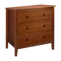 Solid Pine 3-Drawer Chest, Pecan Brown F544